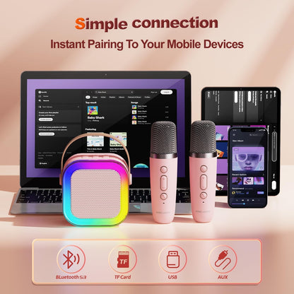 Mini Karaoke Speakers with Wireless Mic